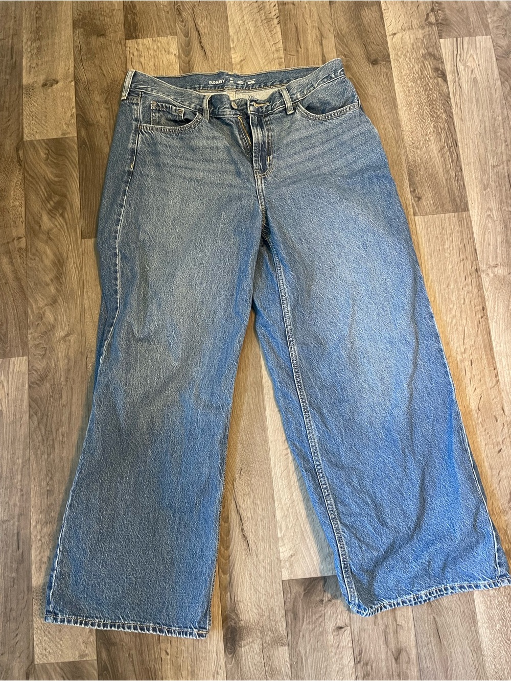 Old Navy Mid Rise Wow Baggy Wide Leg Jeans Worn Once